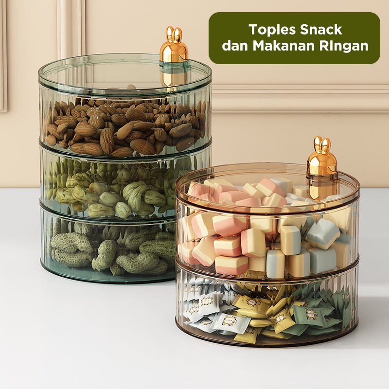 

Mainland Toples Putar Tingkat Lebaran Tempat Penyimpanan Kue Kering Toples Snack Aesthetic HSB833