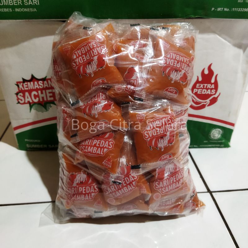 

HJE Saus Sambal Sari Pedas Kemasan Sachet 35g (1 pack isi 50 pcs)