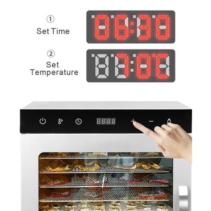 TERLARIS Drying Stainless Food Dehydrator Machine Pengering 10 Trays Food Dryer