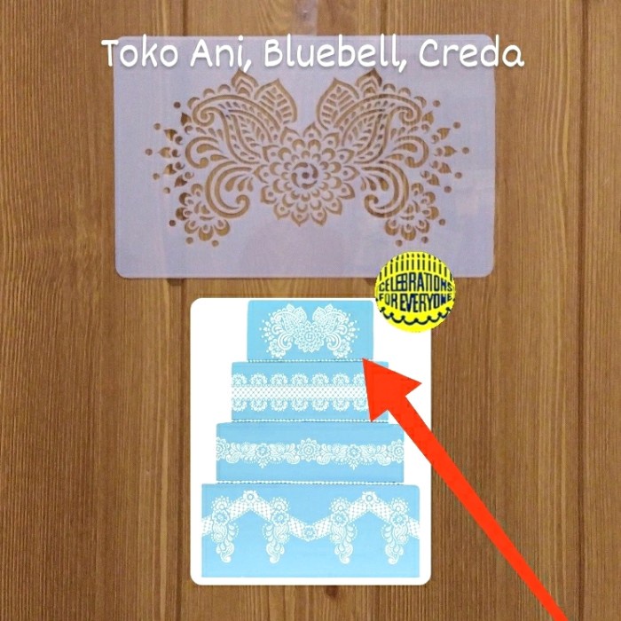 

Designer Stencil : Chelsea Cake Tier #1 , 16.2 x 9 cm