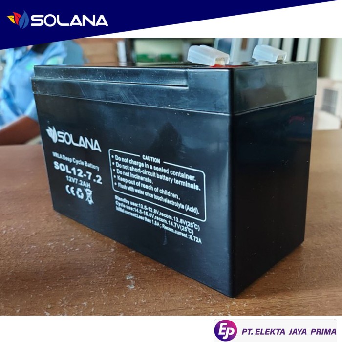 EJP SOLANA BATERAI 12V 7.2AH AKI KERING 12 VOLT 7.2 AH AKI MOTOR DiskonJual MurahHarga DiskonObral