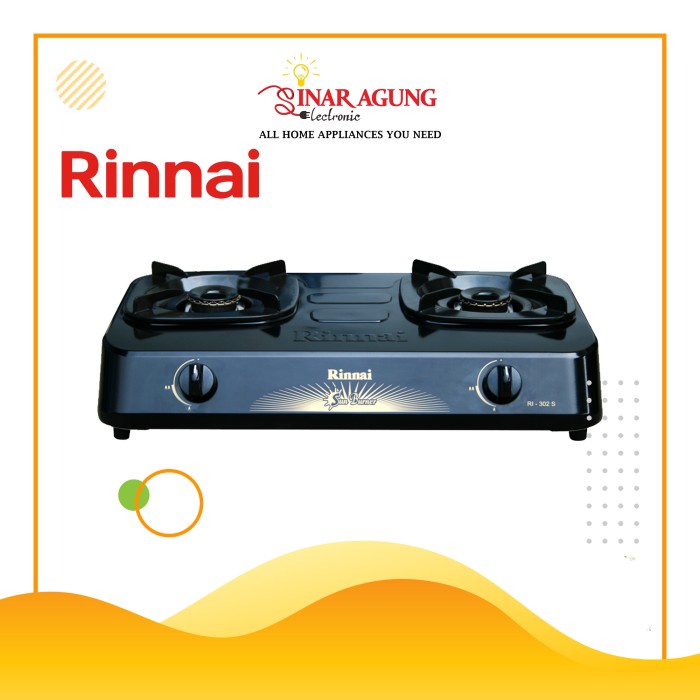 BISA E-FAKTUR KOMPOR GAS RINNAI RI-302 S / RI 302 s [2 TUNGKU] (GARANSI RESMI)
