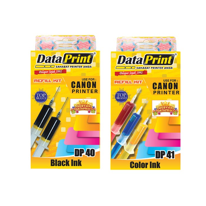 Dataprint Bundling Tinta Refill Hitam Dan Warna Printer Canon
