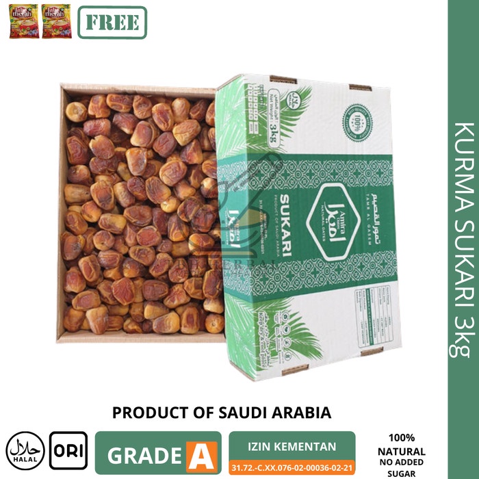 

Kurma Sukari Al Qassim 3kg