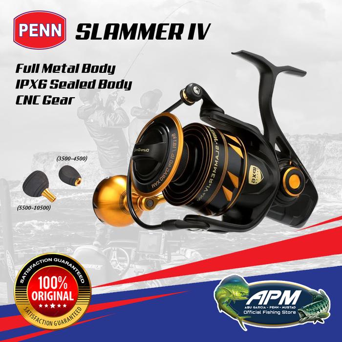 Hemat Penn Reel Pancing Spinning Slammer Iv 8+1Bb 2500 - 10500 Ipx6 Sealed Full Metal Body Saltwater