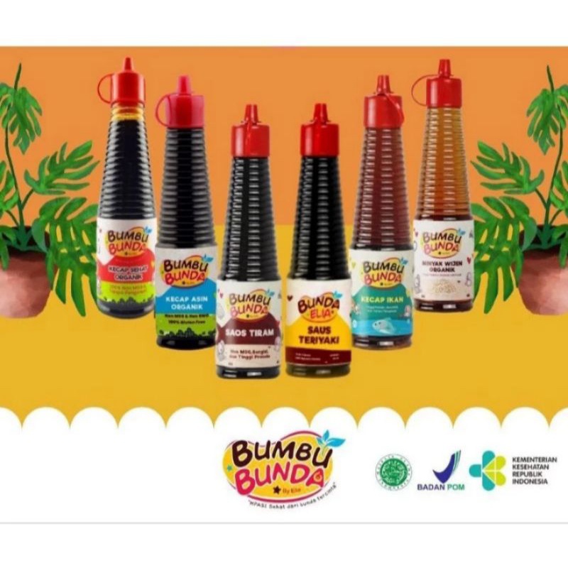 

HJE Bumbu bunda kecap manis kecap asin minyak wijen saus tiram saus teriyaki mpasi bayi