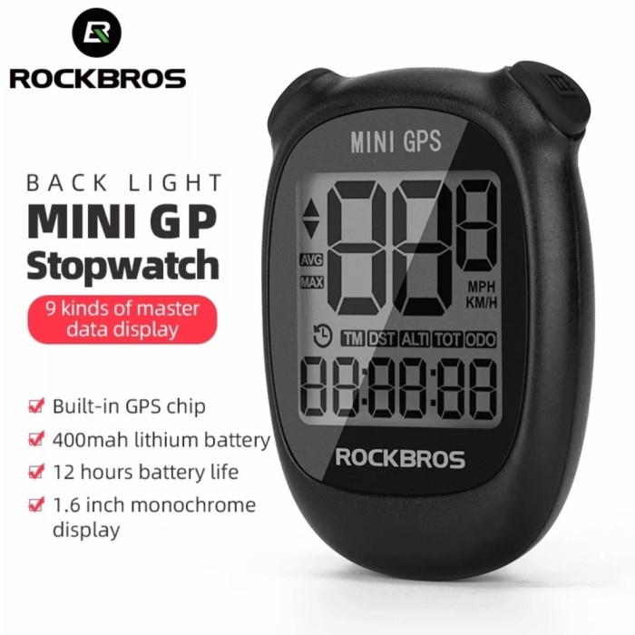 Rockbros Mini GPS Sepeda Speedometer Computer sepeda Bicycle Computer