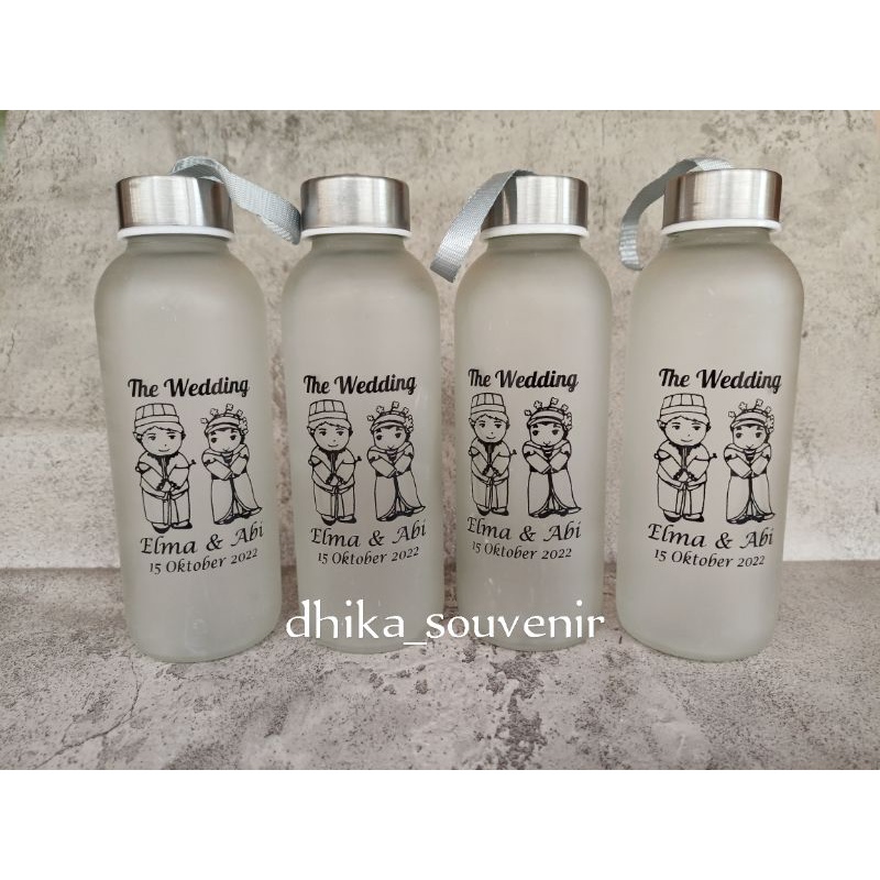 HJE Souvenir Botol Tumbler Doff sablon, souvenir botol kaca doff, souvenir botol tumbler
