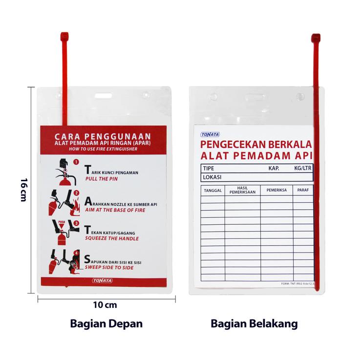 Kartu Pengecekan Apar Tonata / Record Tag Card /Checklist Good Quality