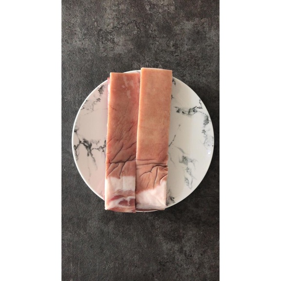

READY STOK PORK BELLY SKIN ON/ PORK BELLY IMPORT/DAGING BABI/ READYY
