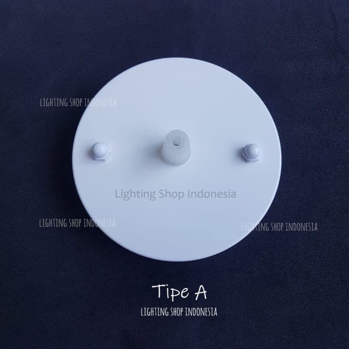Kop (Dop) Base Plafon Untuk Lampu Gantung 1 Lampu Warna Putih