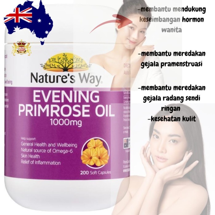 Terbaru nature's way evening primrose oil 200 soft capsules EPO termurah