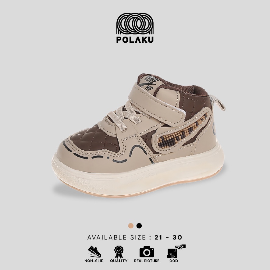 DISKON PLK SIZE 21-30 SEPATU SNEAKERS ANAK ANKLE SHOES MINI BOOTS TRENDY LV0641