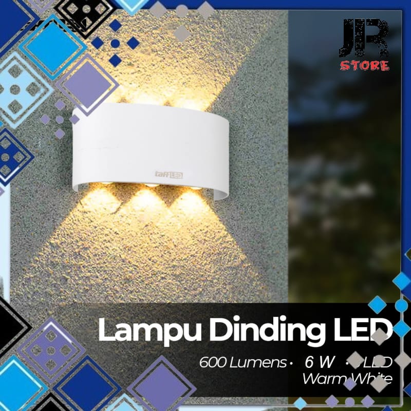 Lampu Dinding Led Indoor Plastic Body 6 Led Warm White 6w 6t White