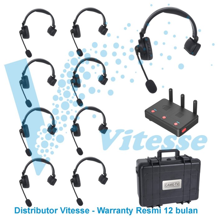 TERLARIS Intercom Duplex Wireless Came Waero 9 Person - spt Clearcom Eartec
