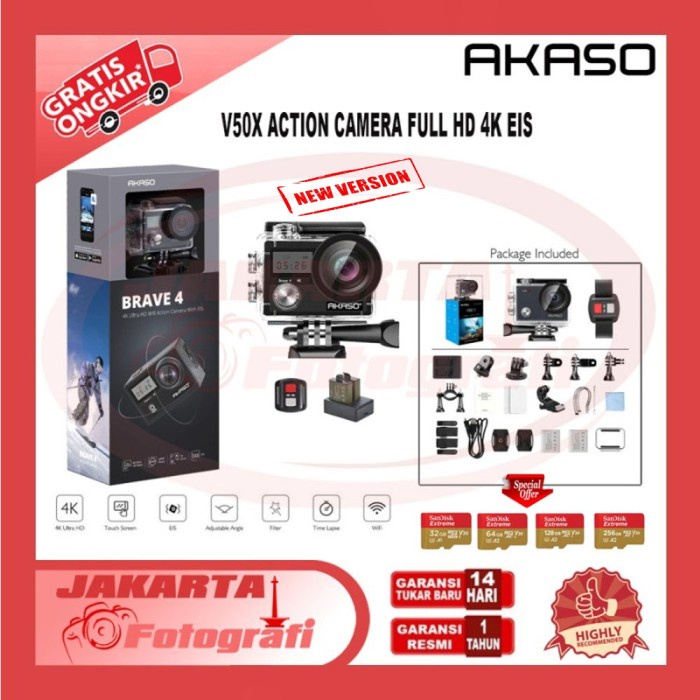 Akaso V50X Action Camera Full Hd 4K Eis Wireless Cam