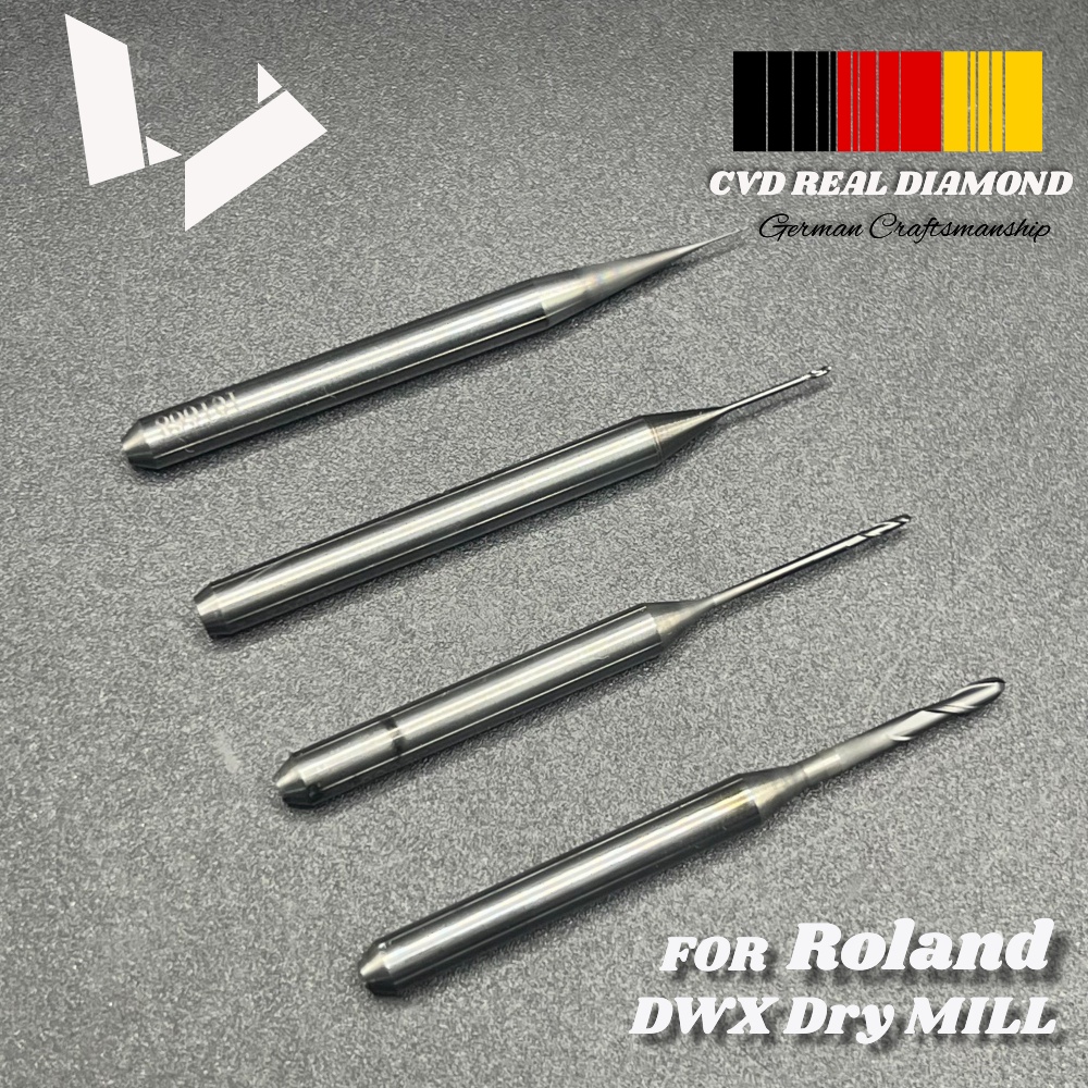 DS ZCB-15D-US ZDB-30D-US ZDB-50D-US ZDB-100D-US 0.3 0.6 1.0 2.0mm CVD Diamond Coated Ball End ZrO2 T