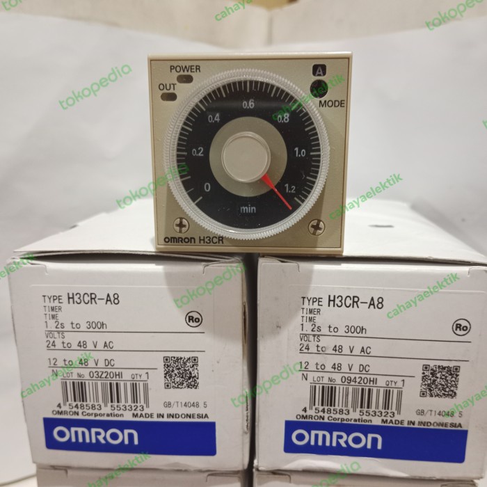 TIMER OMRON H3CR A8 24V TO 48V AC 12V TO 48V DC ORIGINAL