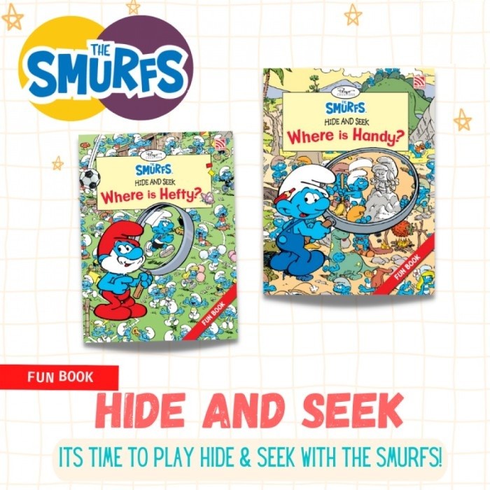 [Mizan Jakarta PI] Buku PAUD/TK Inggris The Smurfs Hide and Seek - Handy? / Baby? / Brainy?/ Heafty?
