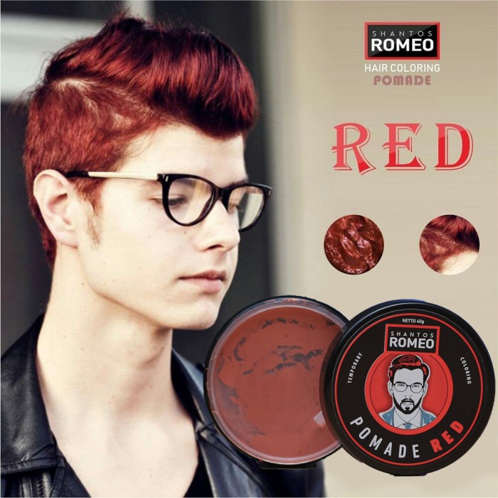 JH8 Shantos Romeo Hair Pomade warna temporary hitam merah biru silver gold