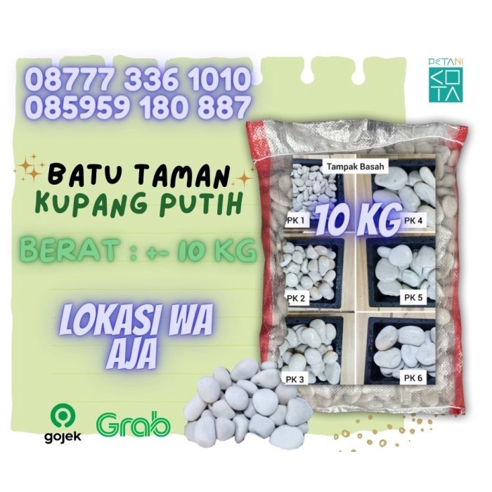 ADT- Batu Putih Sebesar Koin 500an Karungan +- 11 kilo