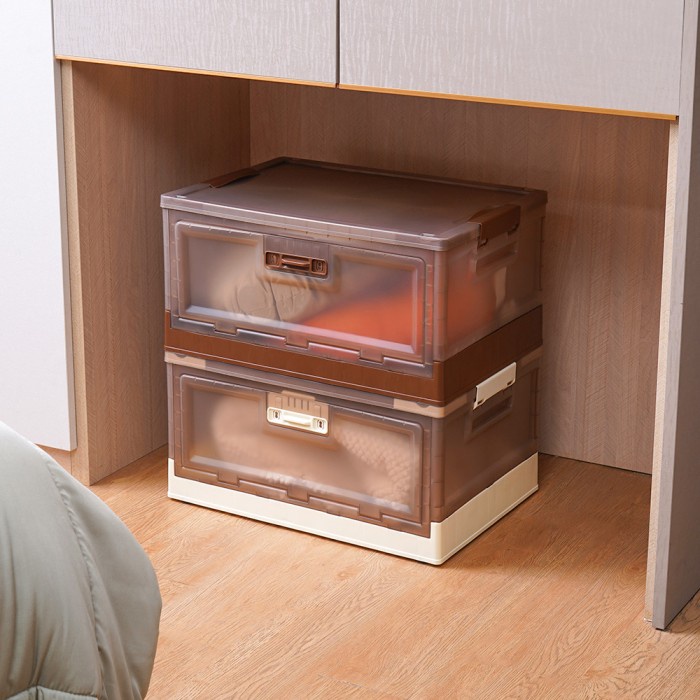 ADT- AZKO Stora 51X35X26 cm Kotak Penyimpanan Lipat - Cokelat Choco Wadah Kotak Simpan