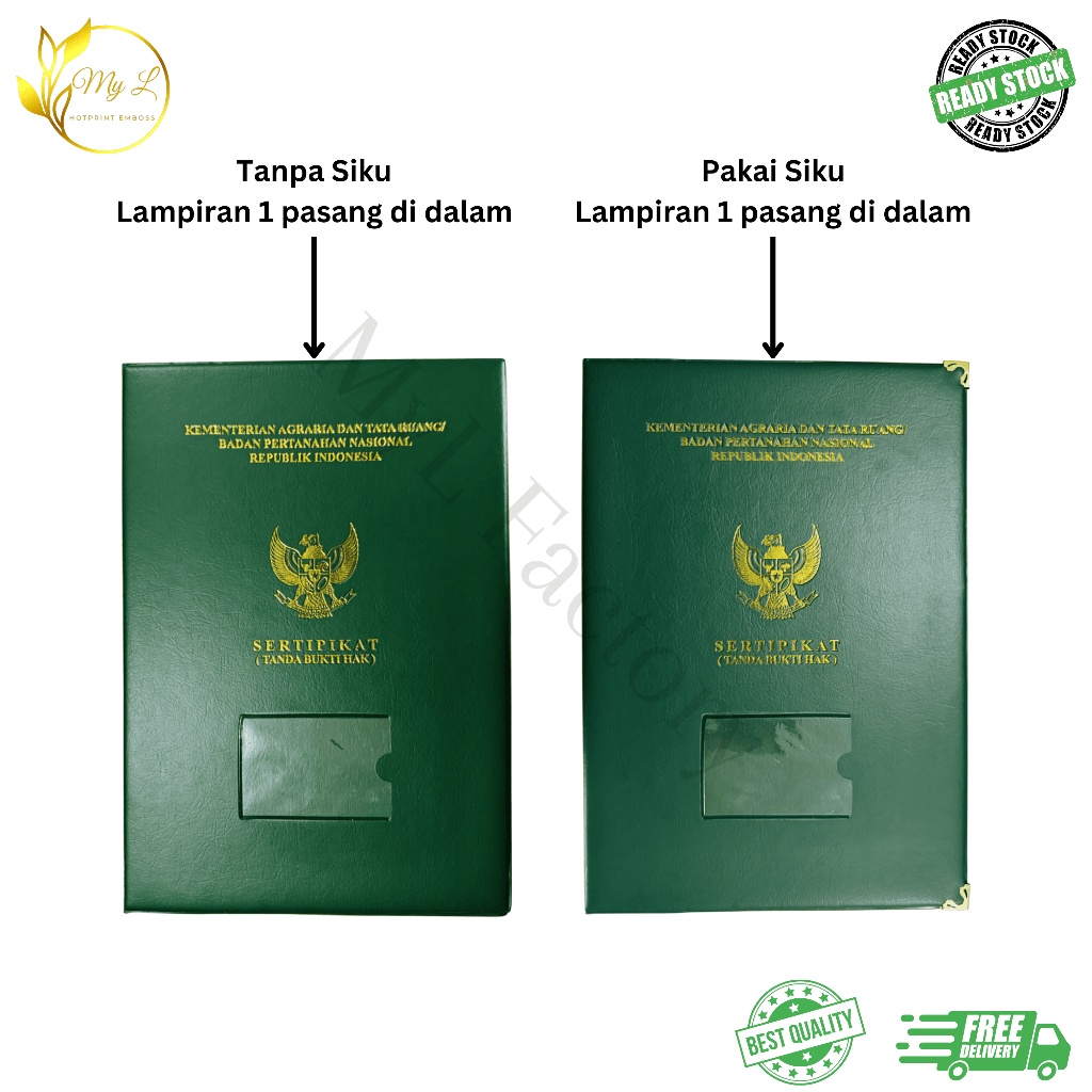 

iK! My.L MAP F4 SERTIPIKAT ELEKTRONIK GARUDA, COVER SERTIFIKAT TANAH, SAMPUL SERTIPIKAT RUMAH BARU
