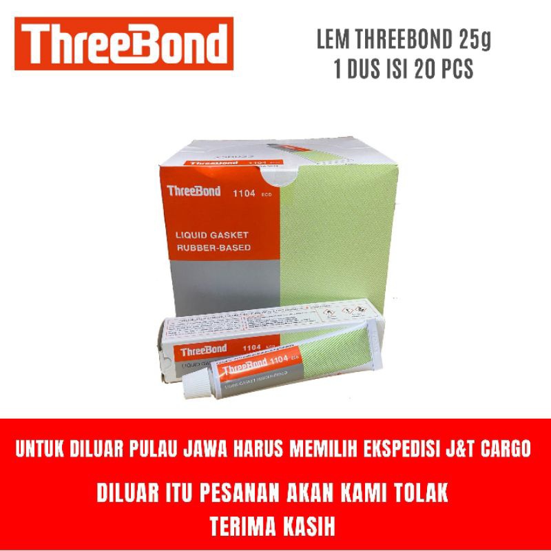 

iK! 2 pcs LEM THREEBOND gasket 25 GR lem paking packing gasket threebond tribon 1104 25gr