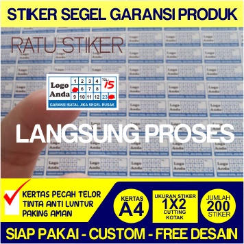

IK! Cetak Express Stiker Segel Garansi ukuran 1x2 cm Kertas Pecah Telor