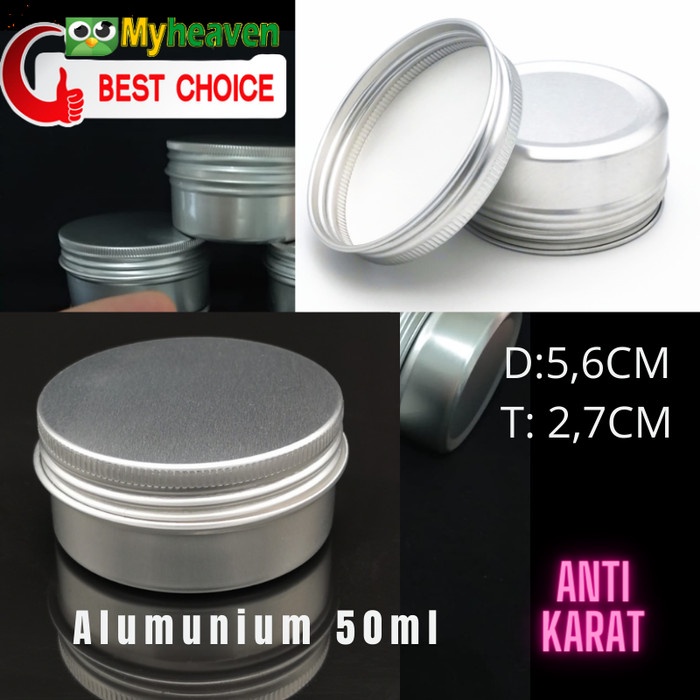 JH8 POT JAR KALENG POMADE 50ml silver