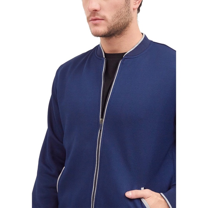 D&F Jaket Pria Bomber - Navy
