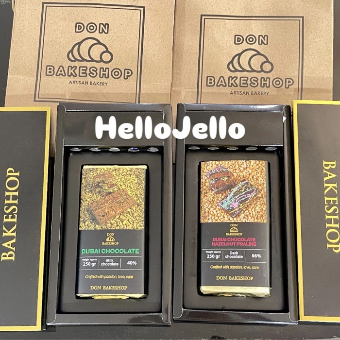

Terlaris Ready!!! Dubai Chocolate Don Bakeshop Pistachio Hazelnut Praline Coklat Dubai Viral