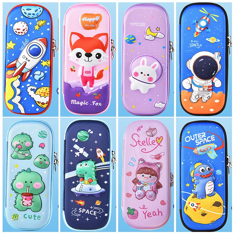 

iK! Tempat pensil / Pencil Case / Kotak Pensil 3D Timbul