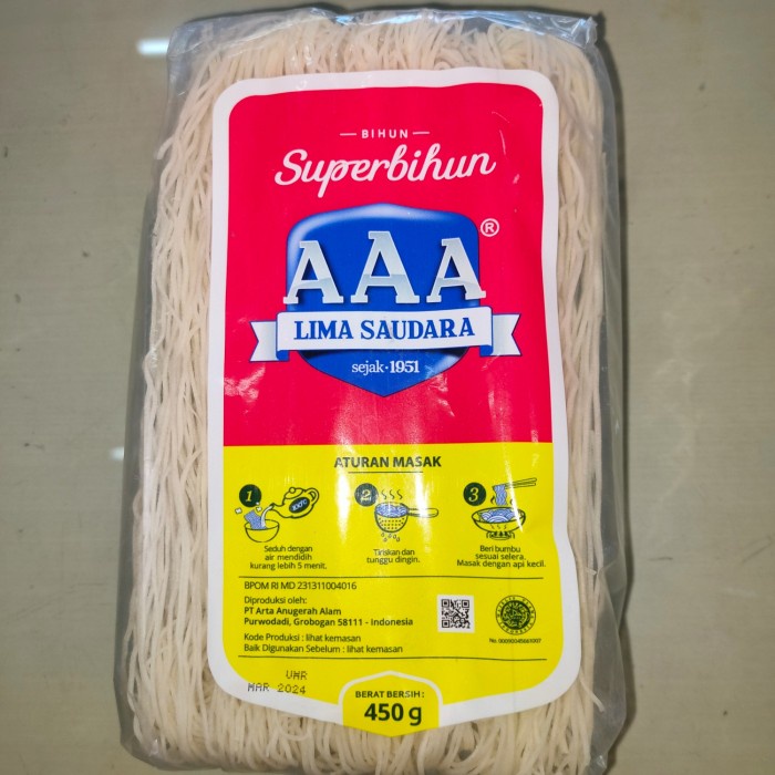 

Ready Bihun Beras Aaa Lima Saudara 450Gr
