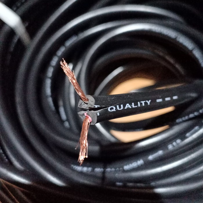 KABEL SERABUT HITAM 2X1.5 (1 Rol ) / KABEL HYO 2X1.5 HITAM