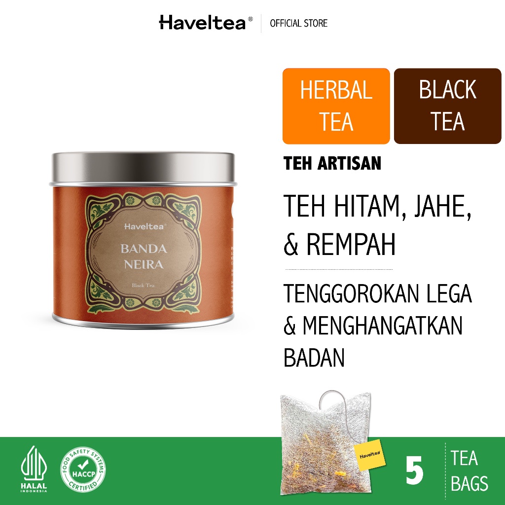 

( PROMO ) BANDA NEIRA Mini Tin Haveltea Teh Rempah Herbal Teh Hitam Jahe BEST SELLER