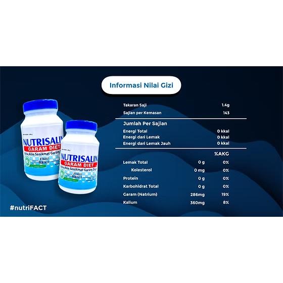

HJK Nutrisalin Garam Sehat untuk Diet dan Hipertensi/Darah Tinggi 400 gram