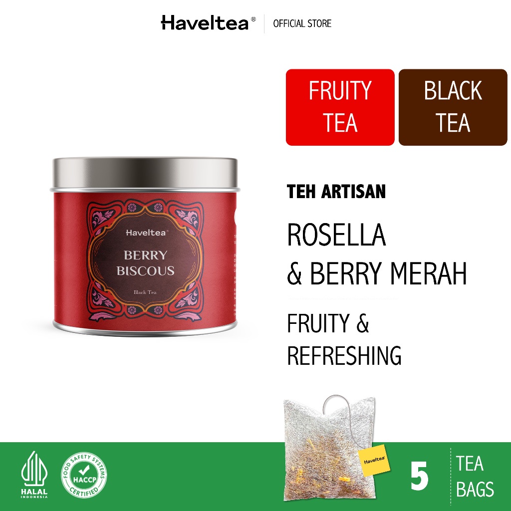 

( PROMO ) BERRYBISCOUS Mini Tin Haveltea Fruit Tea Berry Hibiscus BEST SELLER