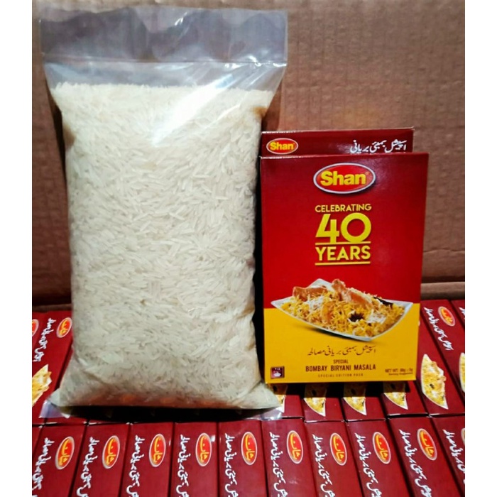 

HJK Paket Basmati 1 Kg + Shan Bumbu Instant Briyani 1