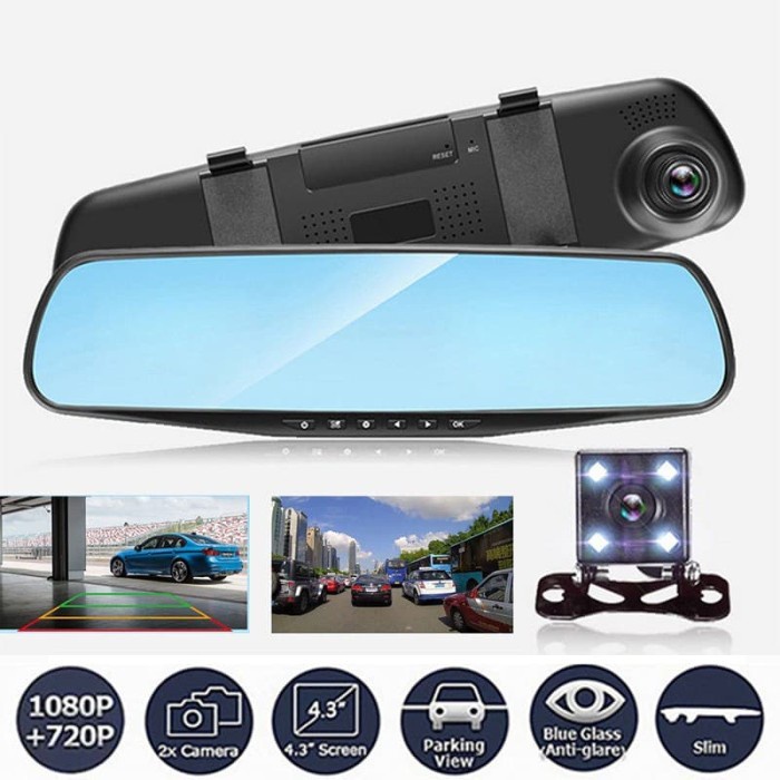 Kaca Spion Tengah Mobil Rear Car Dvr Camera 1080P Kamera