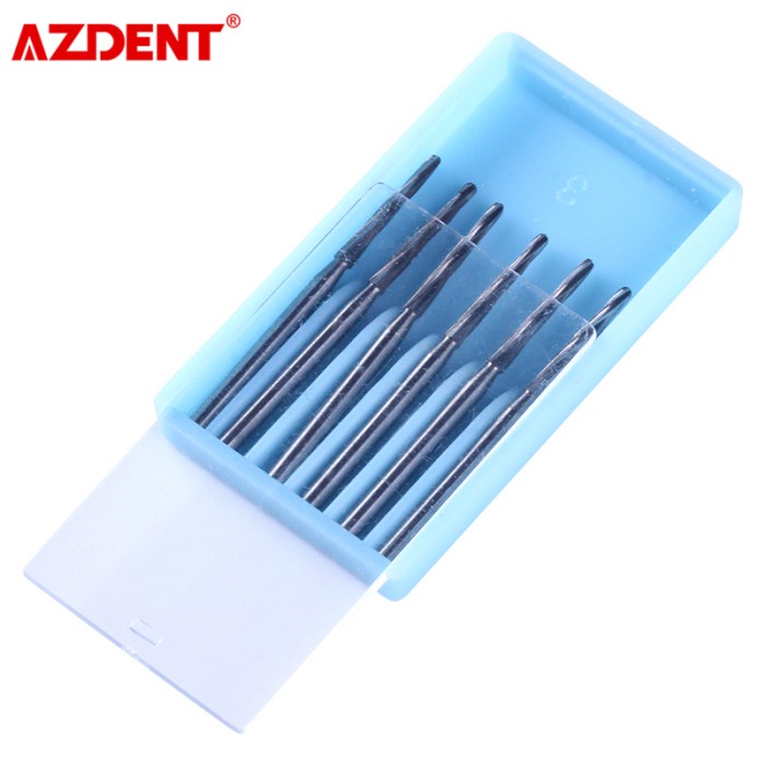 Denta Glow 6pcs/Box Dental FG Zekrya 28mm Surgical Zekrya Carbide Bone Cutters Finishing Burs FG Bur