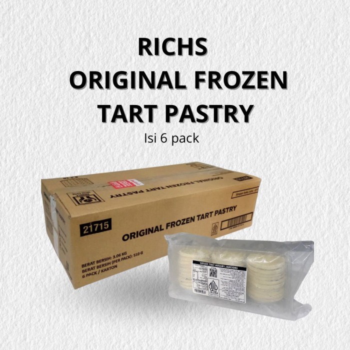 

Rich's Original Frozen Tart Pastry 1 Pack