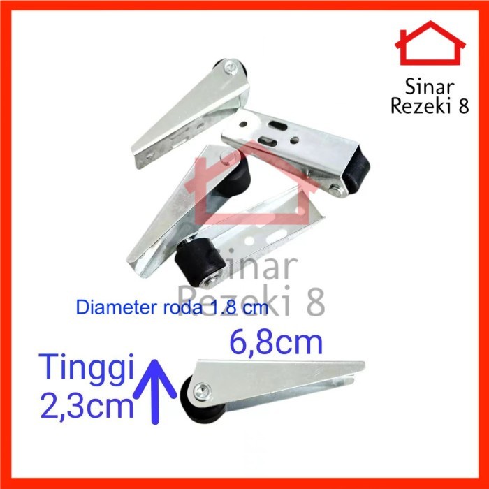 Promo Roda Peninggi Pintu / Penopang Bawah Meja Sliding Door Geser Kursi Meja Galon Lemari Roller