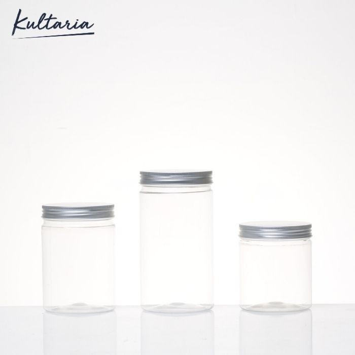 TOPLES PLASTIK PET 500ML TUTUP ALUMUNIUM SILVER/ TOPLES CYLINDER 500ML