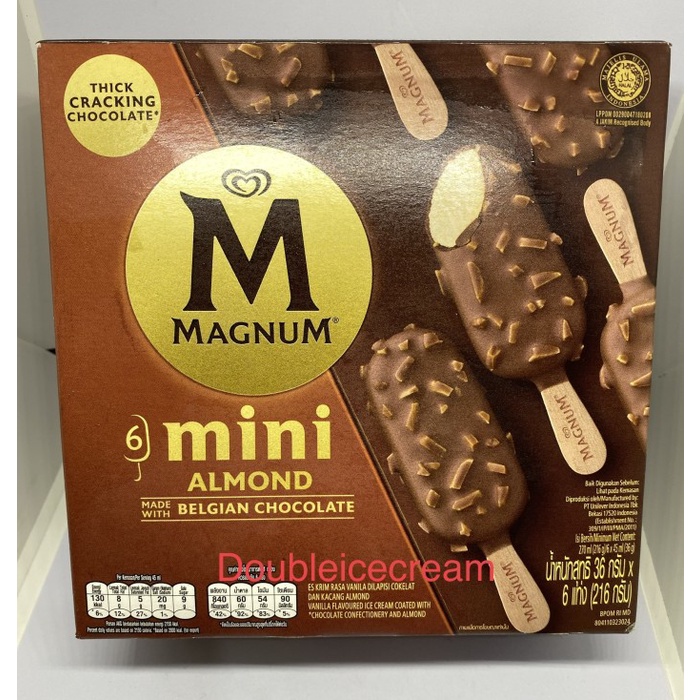 

HJK Walls magnum mini classic dan almond ice cream's