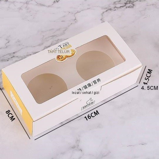 Box Egg Tart Mini Cake Box Kotak Kue Pie Susu Dus Kue Egg Tart Dessert