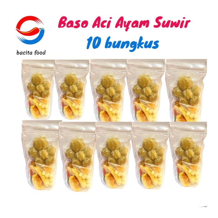 

bakso aci AYAM SUWIR 10 BKS - Bacita food Instan Makanan Pedas bakso aci baso aci ayam suwir paket