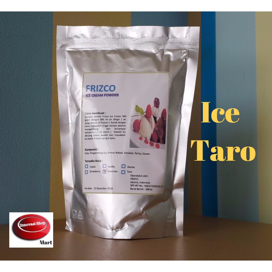 

TARO Ice Cream Frizco Instant Powder 500Gr Frisco premix serbuk tepung Bubuk Es Krim instan hard