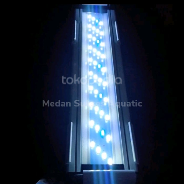 Lampu Led Aquarium Aquascape P4 (4baris) Putih Biru 25 35 55 75cm