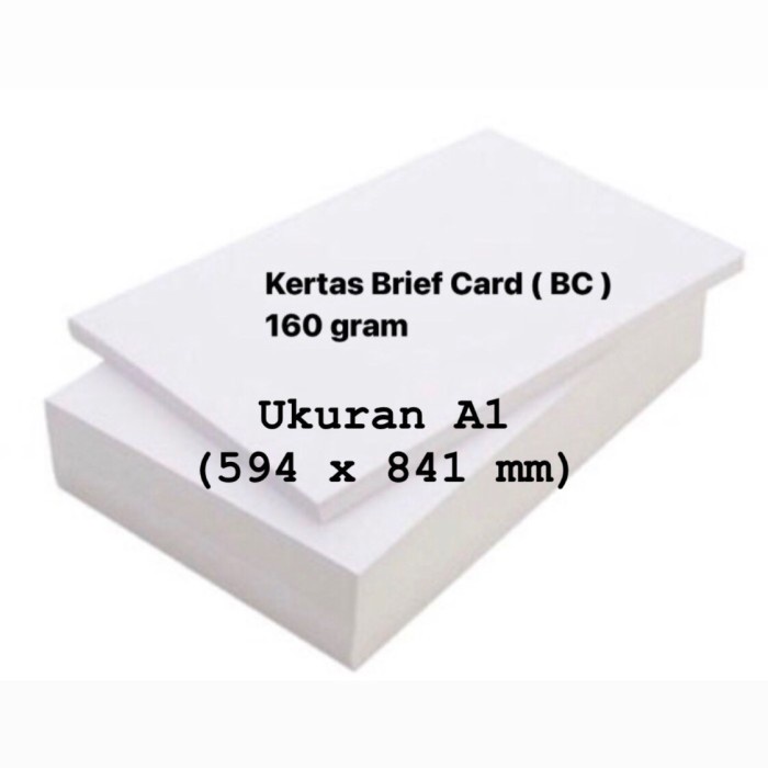 

Kertas 160 gram BC ukuran A1 isi 10 lembar